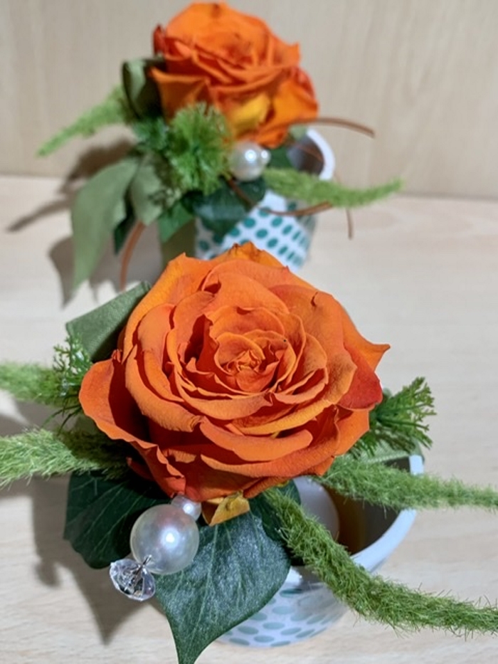 Rose stabilizzate - Composizione rosa stabilizzata Arancione